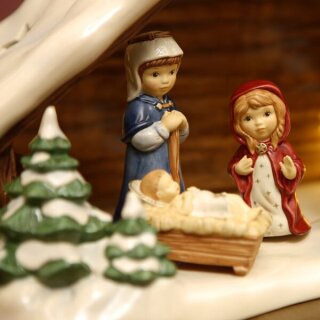 Familie Heilige Jesuskind, Weihnachtskrippe, (Maria, Josef), Goebel